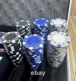 Pabst Blue Ribbon Poker Chip Set Cards Chips Case & Keys Please Read