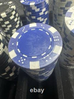 Pabst Blue Ribbon Poker Chip Set Cards Chips Case & Keys Please Read
