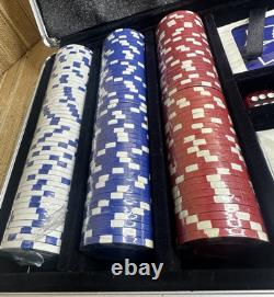 Pabst Blue Ribbon Poker Chip Set Cards Chips Case & Keys Please Read