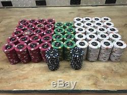 Paulson Casino Poker Chip Set 1000 Genuine Horseshoe Clay Chips