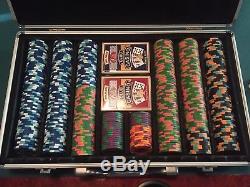 Paulson Classic Poker Chip Set RARE Top Hat & Cane 410 PC + Bonus Extras