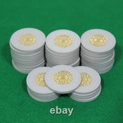 Paulson Clay Poker Chips 39 pcs 39mm Used Casino Skills Set 88v