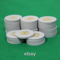 Paulson Clay Poker Chips 39 pcs 39mm Used Casino Skills Set 88v