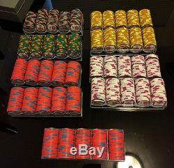 Paulson Garden Poker Chips 900 Chip Cash Set No Reserve