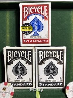Paulson Pharaoh's Poker Chips COMPLETE BOX SET 50x25c, $1, $5 Red White Blue Mint