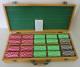 Paulson Poker Chip Set 500 Chip Set with Paulson Cards & Wood Case
