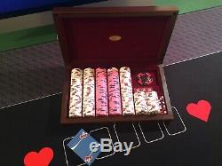 Paulson Poker Chip Set USA Made Box Real Vegas Dice Cherry Casino Cards