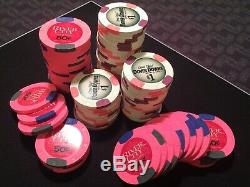 Paulson Poker Chip Set USA Made Box Real Vegas Dice Cherry Casino Cards