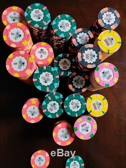 Paulson Poker Chips Set of 500 World Top Hat & Cane WTHC