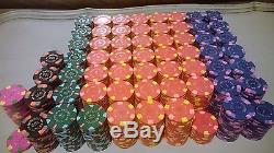 Paulson Private Cardroom Poker Chips 1201 Piece Set with Carrier Case and Racks
