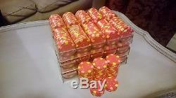 Paulson Private Cardroom Poker Chips 1201 Piece Set with Carrier Case and Racks