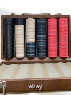 Paulson Starburst and Mr. Lucky Poker Chip Set w Case Colorful Clay Vegas Casino