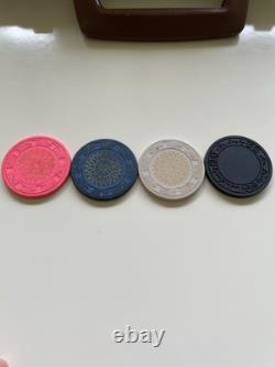 Paulson Starburst and Mr. Lucky Poker Chip Set w Case Colorful Clay Vegas Casino
