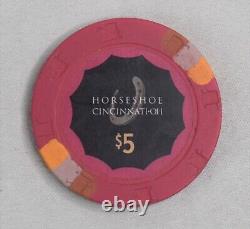 Paulson Top Hat and Cane Horseshoe Cincinnati OH 5.00 Poker Chips Set of (799)