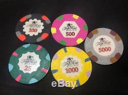 Paulson Top Hat and Cane World 400 chip Poker Tournament Set. Rare