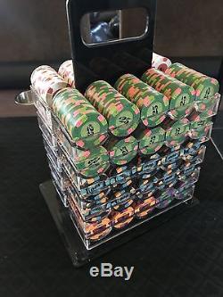 Paulson Tophat & Cane 10g Clay Poker Chip Set 1,000 Chips $101,500 Face Value