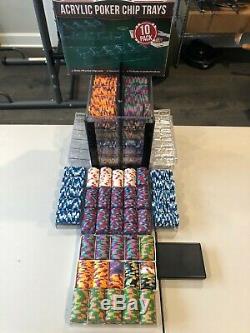 Paulson Tophat & Cane 2000 chip poker set RARE great condition Classy