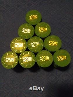 Paulson Tophat & Cane Clay Poker Chips Authentic set of 2,000 (New)