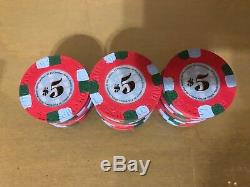 Paulson Tophat & Cane Poker Chips (set of 28- $5 denomination chips)