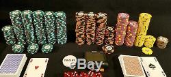 Paulson World Top Hat & Cane Poker Tournament Beautiful Chip Set Discontinued