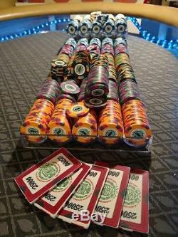 Paulson casino de isthmus City poker chips set 1,079 pieces Mint condition