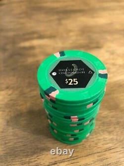 Paulson chips cash set Horseshoe Cincinnati $1, $5, $25, $100 casino poker chips