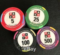Paulson poker chip set GPI Shuffle Master/ 400 chip tournament set