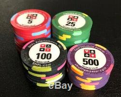 Paulson poker chip set GPI Shuffle Master/ 400 chip tournament set