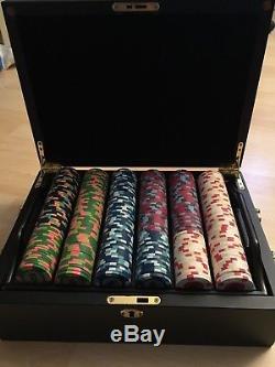 Paulson top hat and cane poker chips set