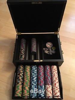 Paulson top hat and cane poker chips set