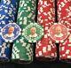 Personalised Poker Chips Set Xmas Gift 500 chips with case Fathers Day Gift