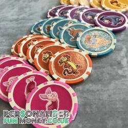 Personalised Poker Chips Set Xmas Gift 500 chips with case Fathers Day Gift