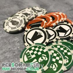 Personalised Poker Chips Set Xmas Gift 500 chips with case Fathers Day Gift