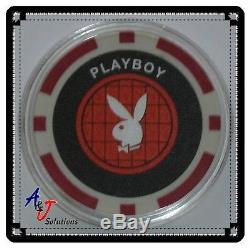 Playboy Set of Five Poker Chip Card Guard Protectors