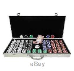 Poker Cards Professional Table Set with Case Chips 650 PC Royal Suited 11.5 Gram