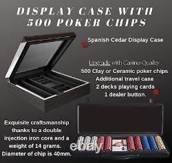 Poker Chip Case Spanish Cedar, Poker Chips Set, Poker Chip Display Case only