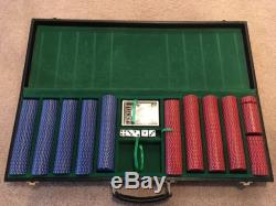 Poker Chip Set 1000 Ct With Felt Lined Case, Cards, Dice