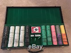 Poker Chip Set 1000 Ct With Felt Lined Case, Cards, Dice