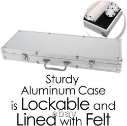 Poker Chip Set 11.5g Poker Set with Cards, Buttons, Carrying Case, and 500