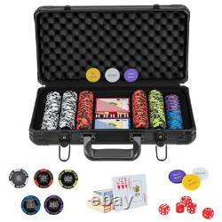 Poker Chip Set, 300 PCS/500 PCS 14 Gram Clay Poker Chips with Aluminum Case