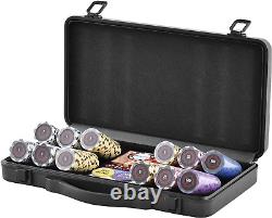 Poker Chip Set, 300-Piece Poker Set, Complete Poker Playing Game Set with Carryi