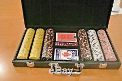 Poker Chip Set 300 pc. 13.5g Laser effects Leather case NEW