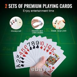 Poker Chip Set 500-Piece Complete Poker Playing Game Set