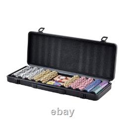 Poker Chip Set 500-Piece Complete Poker Playing Game Set