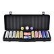 Poker Chip Set 500 Piece Poker Complete Poker Playing Game Set with Carrying Ca