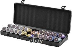 Poker Chip Set, 500-Piece Poker Set, Complete Poker Playing Game Set with Carryi