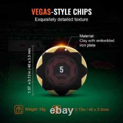 Poker Chip Set 500-Piece Poker Set Complete Poker Playing Game Set with Carrying