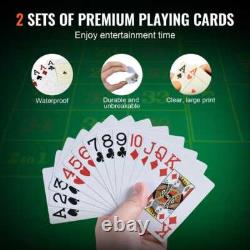 Poker Chip Set 500-Piece Poker Set Complete Poker Playing Game Set with Carrying