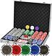 Poker Chip Set 500PCS Professional Poker Set 11.5 Gram Casino Chips with Denomin