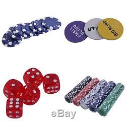 Poker Chip Set 500pc Chips Casino Aluminum Case Cards Dice Texas Holdem Clay NEW